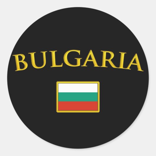 Golden Bulgarije Ronde Sticker (Voorkant)