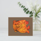 Golden Bulldog Art Briefkaart (Staand voorkant)