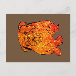 Golden Bulldog Art Briefkaart