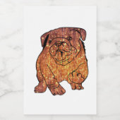 Golden Bulldog Frans aangepaste voedselcontainer l Etiket (Enkel label)