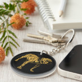 Golden Bulldog Sleutelhanger (Voorkant Rechts)