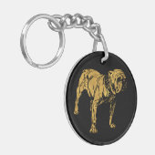 Golden Bulldog Sleutelhanger (Voorkant Links)