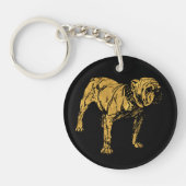 Golden Bulldog Sleutelhanger (Voorkant)
