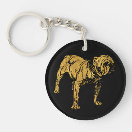 Golden Bulldog Sleutelhanger