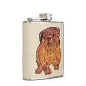 Golden Bulldog vinyl omwikkelde kolf Heupfles (Rechts)