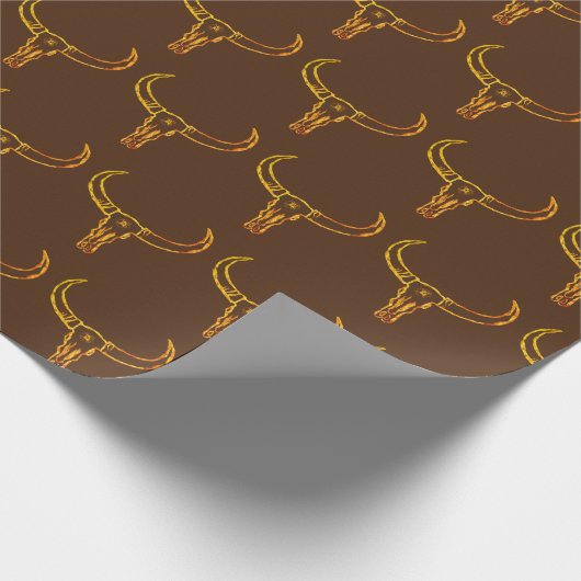 Golden Bull's schedel Cadeaupapier (Hoek)