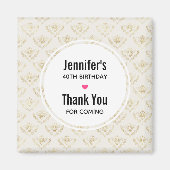 Golden Bumble Bee met een kroonpatroon Dank u Magneet (Voorkant)