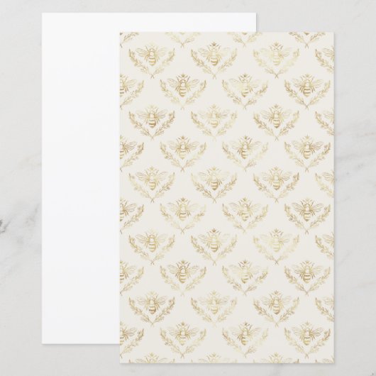 Golden Bumble Bee met kroonpatroon (Voorkant / Achterkant)