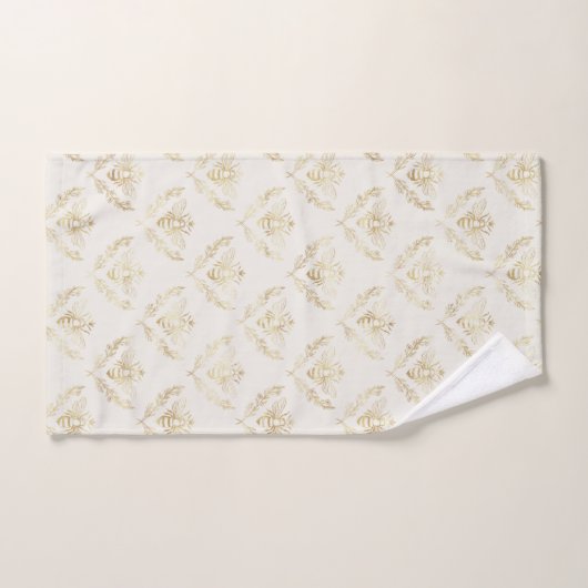 Golden Bumble Bee met kroonpatroon Bad Handdoek (Handdoek)