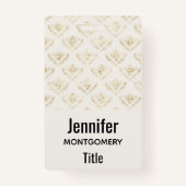 Golden Bumble Bee met kroonpatroon Badge (Voorkant)