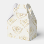 Golden Bumble Bee met kroonpatroon Bedankdoosjes (Achterkant)