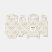 Golden Bumble Bee met kroonpatroon Bedankdoosjes (Uitgevouwen)