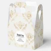 Golden Bumble Bee met kroonpatroon Bedankdoosjes (Geopend)