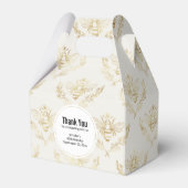 Golden Bumble Bee met kroonpatroon Bedankdoosjes (Voorkant Zijde)