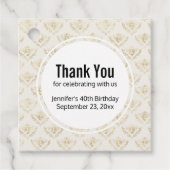 Golden Bumble Bee met kroonpatroon Bedankjes Labels (Voorkant)