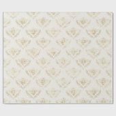 Golden Bumble Bee met kroonpatroon Cadeaupapier (Vlak)