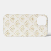 Golden Bumble Bee met kroonpatroon Case-Mate iPhone Case (Achterkant (horizontaal))