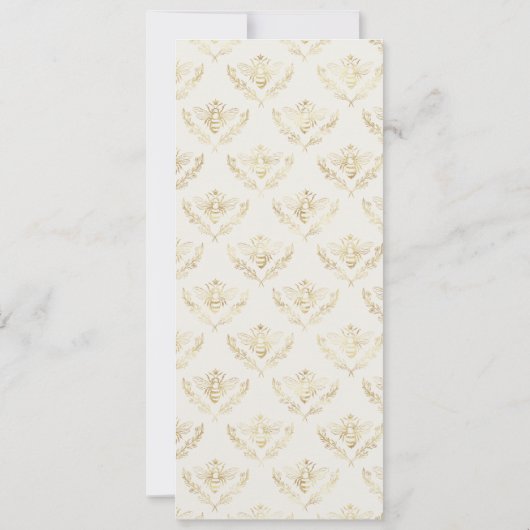 Golden Bumble Bee met kroonpatroon Kaart (Achterkant)