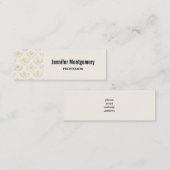 Golden Bumble Bee met kroonpatroon Mini Visitekaartje (Voorkant / Achterkant)