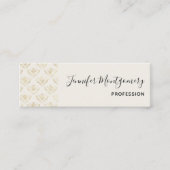 Golden Bumble Bee met kroonpatroon Mini Visitekaartje (Voorkant)