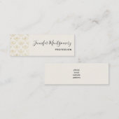 Golden Bumble Bee met kroonpatroon Mini Visitekaartje (Voorkant / Achterkant)