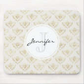 Golden Bumble Bee met kroonpatroon Muismat (Voorkant)