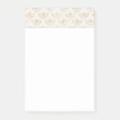 Golden Bumble Bee met kroonpatroon Post-it® Notes (Voorkant)