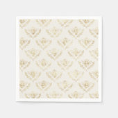 Golden Bumble Bee met kroonpatroon Servet (Voorkant)