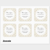 Golden Bumble Bee met kroonpatroonveer Vierkante Sticker (Vel)