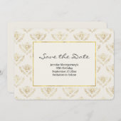 Golden Bumble Bee Pattern bewaart de datum Save The Date (Voorkant / Achterkant)