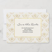 Golden Bumble Bee Pattern bewaart de datum Save The Date (Voorkant)
