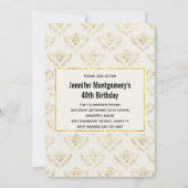 Golden Bumble Bee Pattern Birthday Kaart (Voorkant)