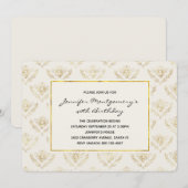 Golden Bumble Bee Pattern Birthday Kaart (Voorkant / Achterkant)