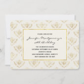 Golden Bumble Bee Pattern Birthday Kaart (Voorkant)