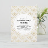 Golden Bumble Bee Pattern Birthday Kaart (Staand voorkant)