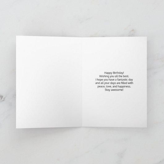 Golden Bumble Bee Pattern Birthday Kaart (Binnen)