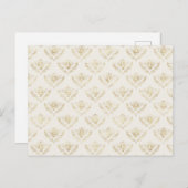 Golden Bumble Bee Pattern Briefkaart (Voorkant / Achterkant)