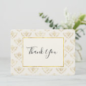 Golden Bumble Bee Pattern Hartelijk dank Bedankkaart (Staand voorkant)