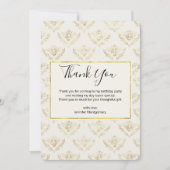 Golden Bumble Bee Pattern Hartelijk dank Bedankkaart (Voorkant)