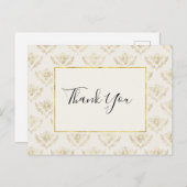 Golden Bumble Bee Pattern Hartelijk dank Briefkaart (Voorkant / Achterkant)