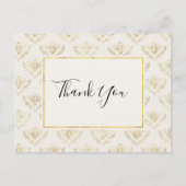 Golden Bumble Bee Pattern Hartelijk dank Briefkaart (Voorkant)