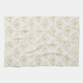 Golden Bumble Bee Pattern Theedoek (Horizontaal)