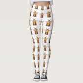 Golden Bumblebee in Bloom Dance.10 Leggings (Voorkant)