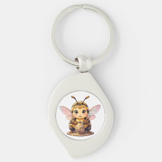 Golden Bumblebee in Bloom Dance.10 Sleutelhanger (Voorkant)