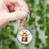 Golden Bumblebee in Bloom Dance.10 Sleutelhanger (Hand)