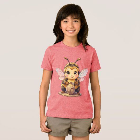 Golden Bumblebee in Bloom Dance.10 Tri-Blend Shirt (Voorkant volledig)