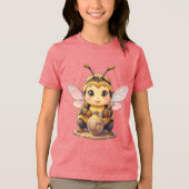 Golden Bumblebee in Bloom Dance.10 Tri-Blend Shirt (Voorkant)
