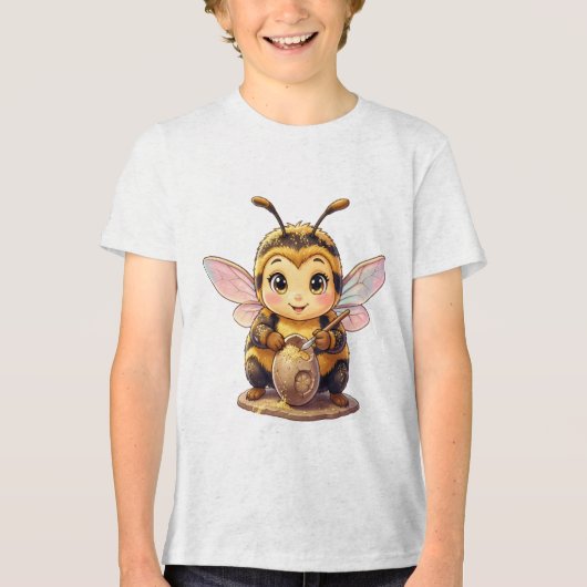 Golden Bumblebee in Bloom Dance.10 Tri-Blend Shirt (Voorkant)