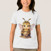 Golden Bumblebee in Bloom Dance.10 Tri-Blend Shirt (Voorkant)