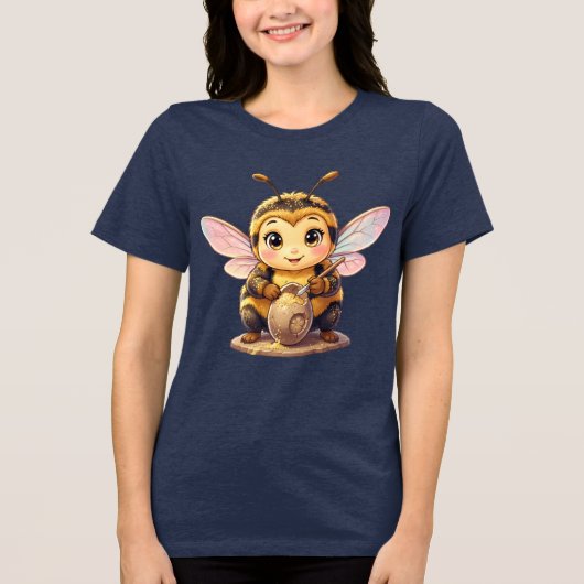 Golden Bumblebee in Bloom Dance.10 Tri-Blend Shirt (Voorkant)